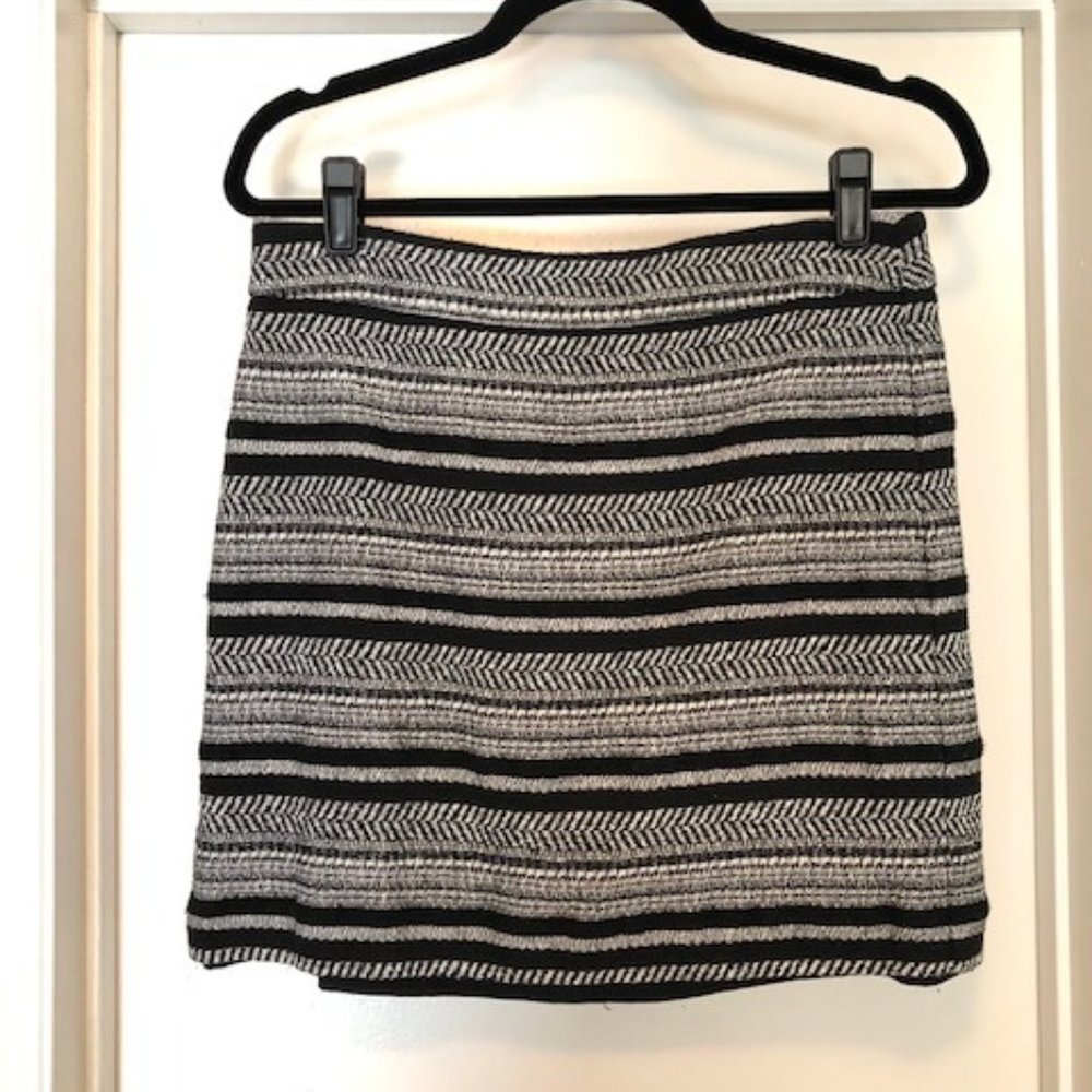 LOFT Navy & White Skirt